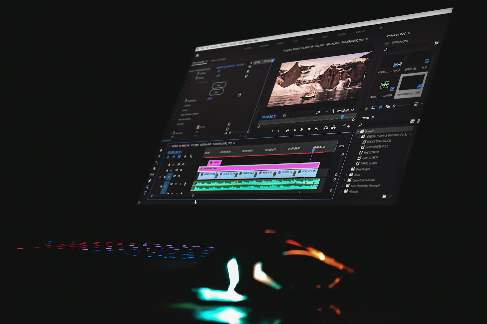 Laptop displaying a music player